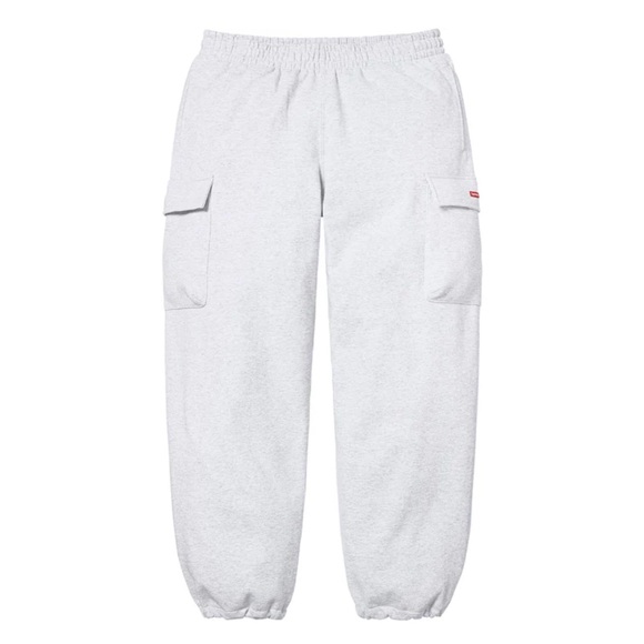 Supreme Small Box Cargo Sweat pant color Ash Gray size Medium - Picture 1 of 5
